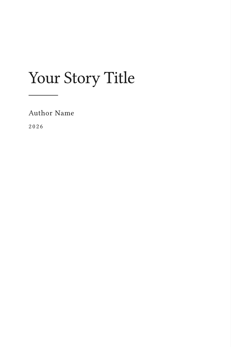 Modern Short Story Template